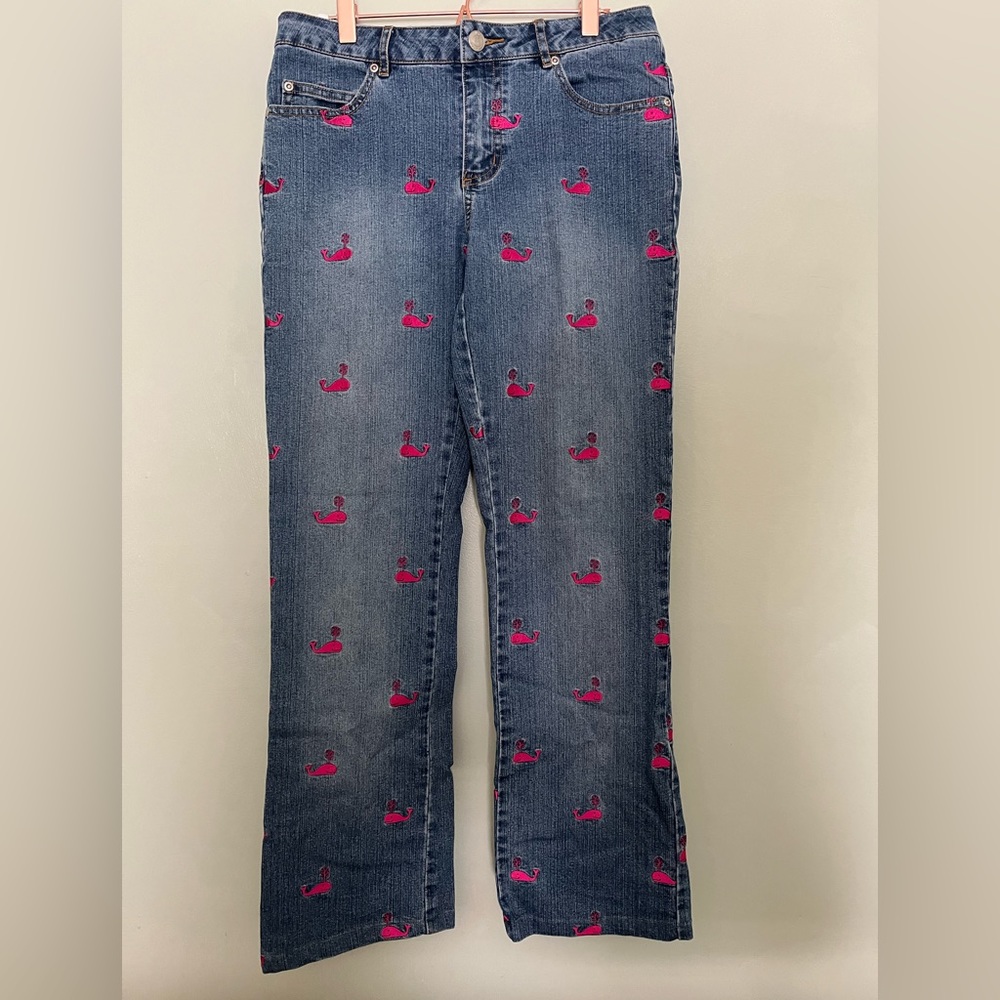 Lilly Pulitzer Embroidered Blue Jeans